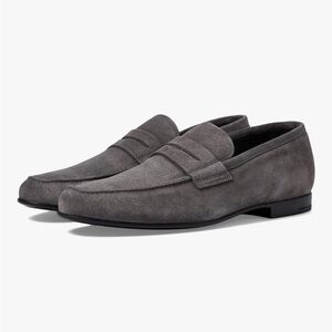 To Boot Adam Derrick Gray Suede Penny Loafers. Size 12.